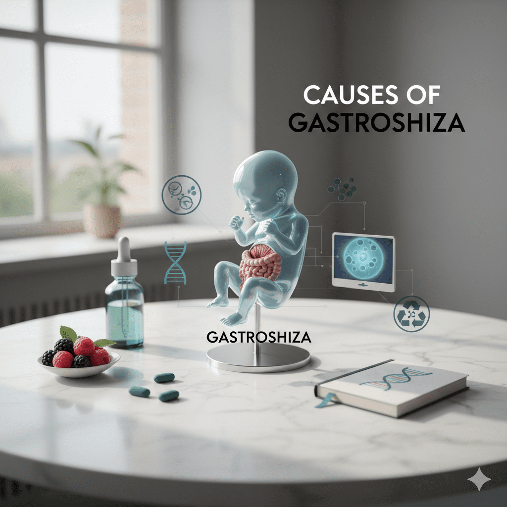 Create a 100% ultra-realistic, high-resolution, professional editorial image designed specifically for a top-ranking Google blog cover.Main keyword: {Gastroshiza} Article title: {Causes of Gastroshiza} The image must visually communicate the core topic, value, and intent of the article at first glance, making viewers instantly curious and motivated to read the content. Show a premium, modern, and stylish scene that perfectly matches the keyword and title theme. Lighting should be natural and cinematic, with sharp focus, realistic textures, accurate materials, and professional depth of field. The composition should look like it was captured by a high-end DSLR camera, editorial magazine quality, not a stock photo. The image must feel trustworthy, informative, and aspirational, optimized for CTR, SEO, and Google first-page ranking. The generated image must be 100% original and unique, not inspired by, copied from, or similar to any existing image available on Google or social media. No illustrations, no cartoons, no AI-looking faces or objects. Aspect ratio optimized for blog feature images (16:9 or 4:5). Ultra-detailed, photorealistic, clean, premium, and future-ready (2026 style). 